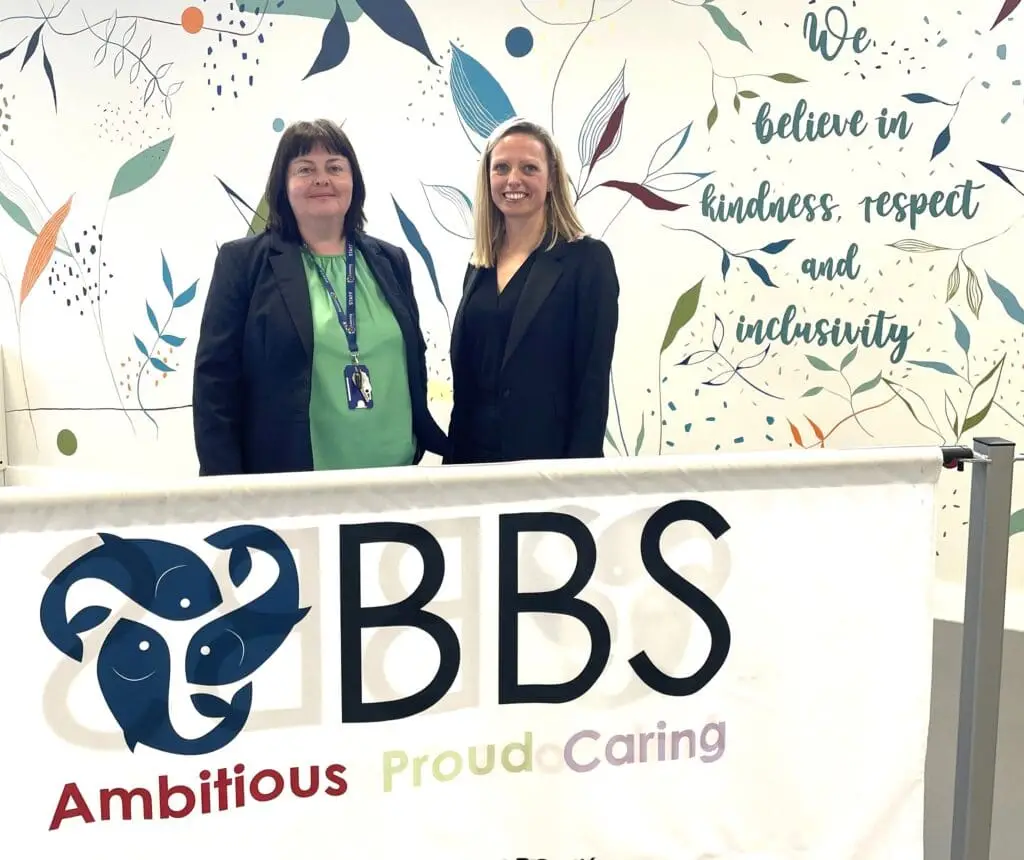 Jane Hughes and Caroline Bedford at Burton Borough School
