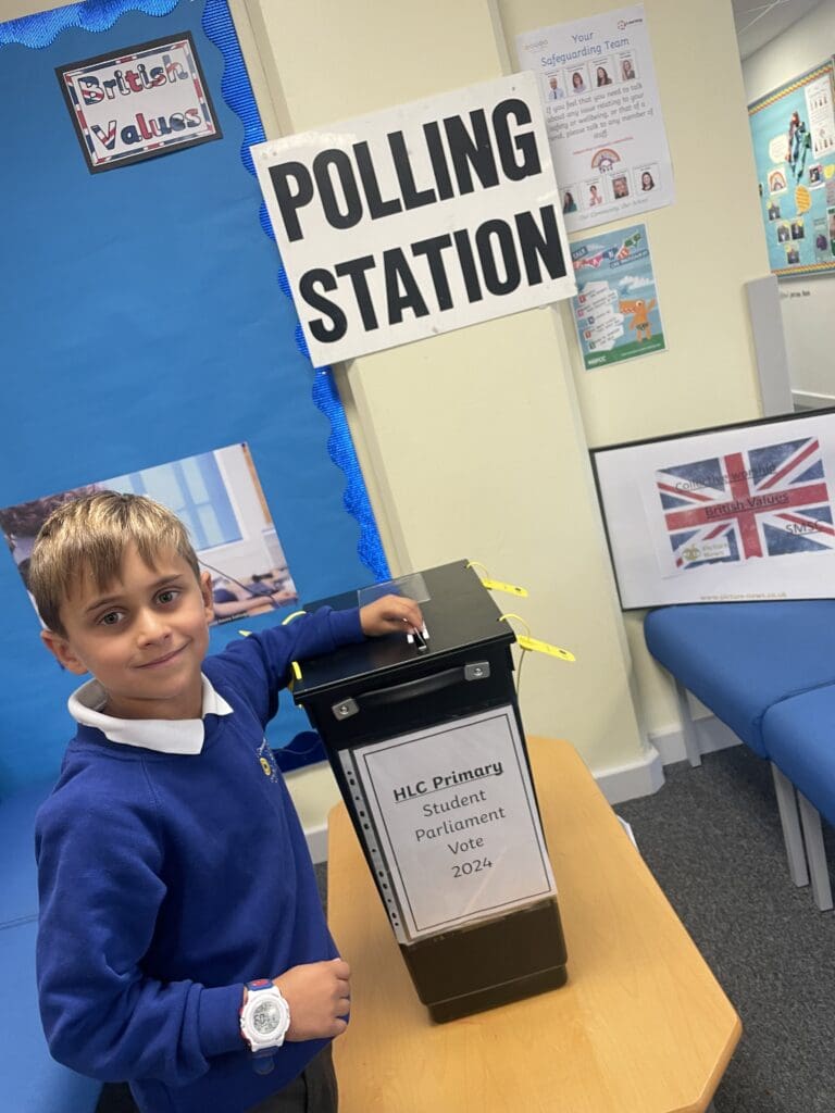 Za'eem Arhbab casts a vote