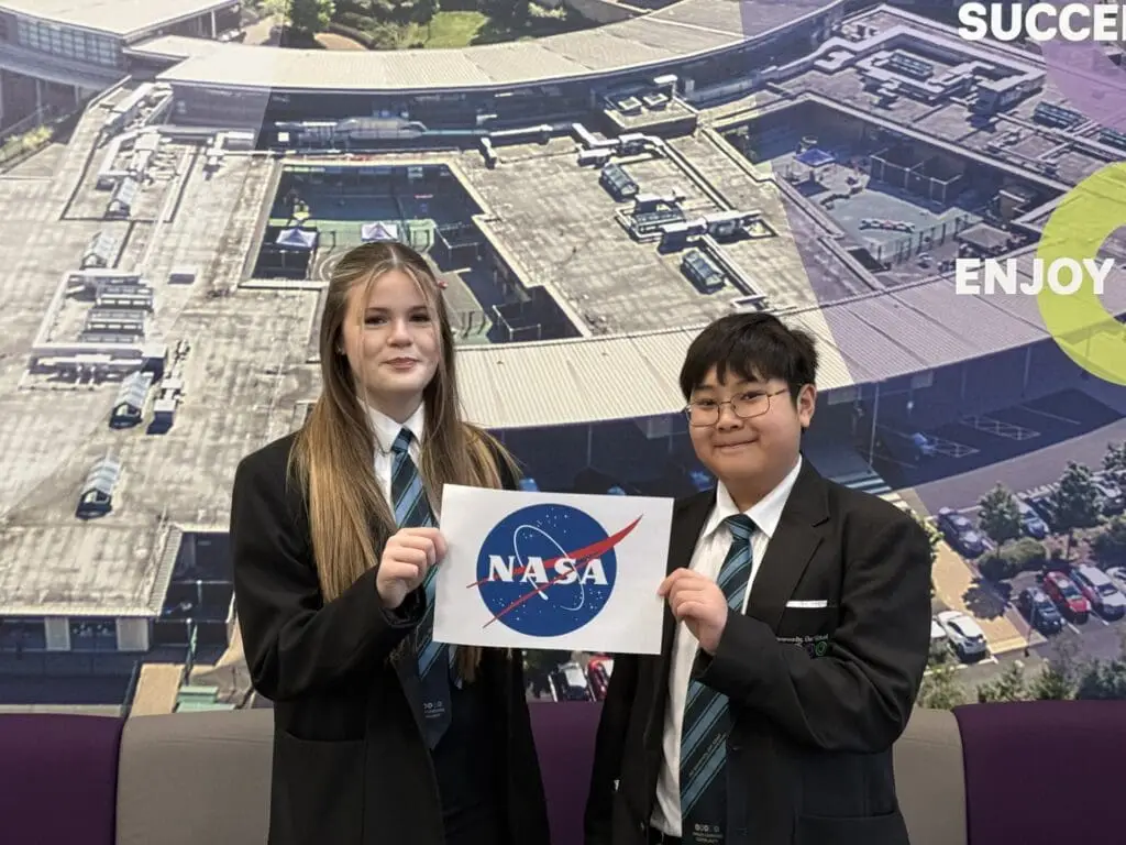 Out of this world... Esmae Hope Morton and Harry Yeung preparing for their NASA trip