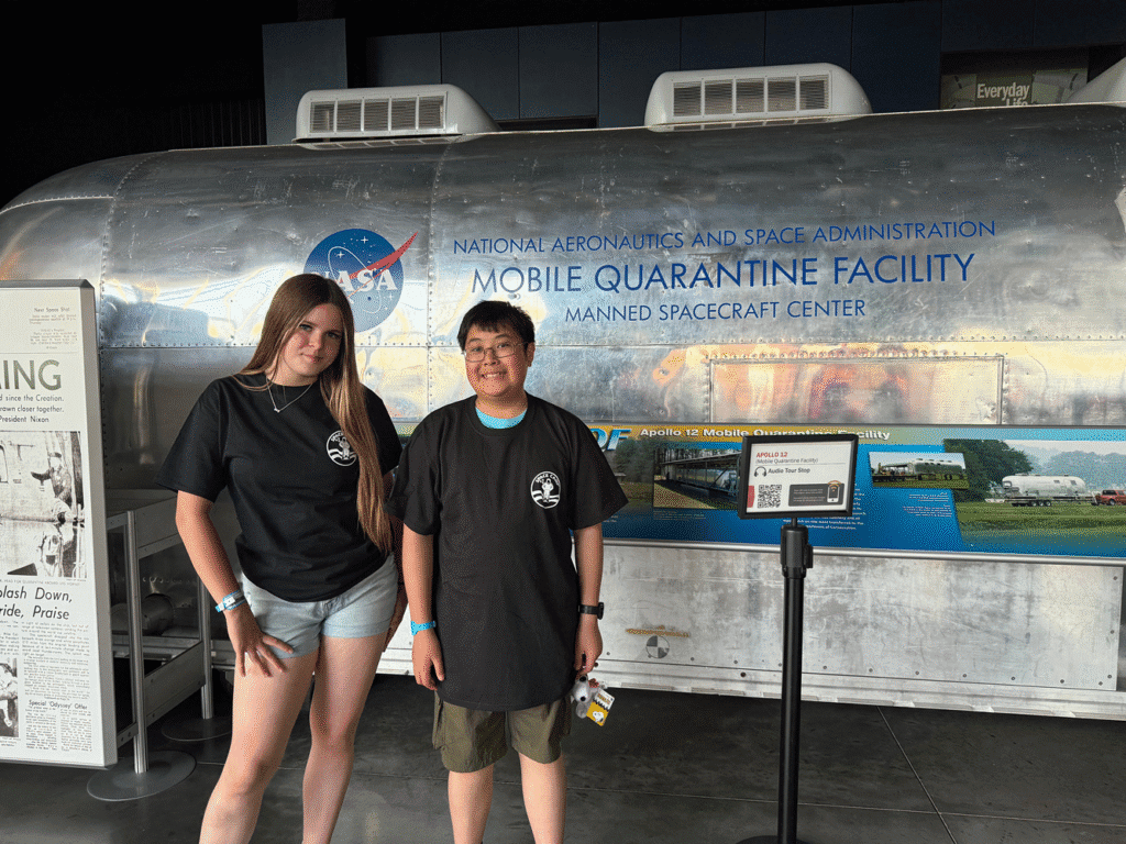 Esmae Hope Morton and Harry Yeung at the NASA Space Camp