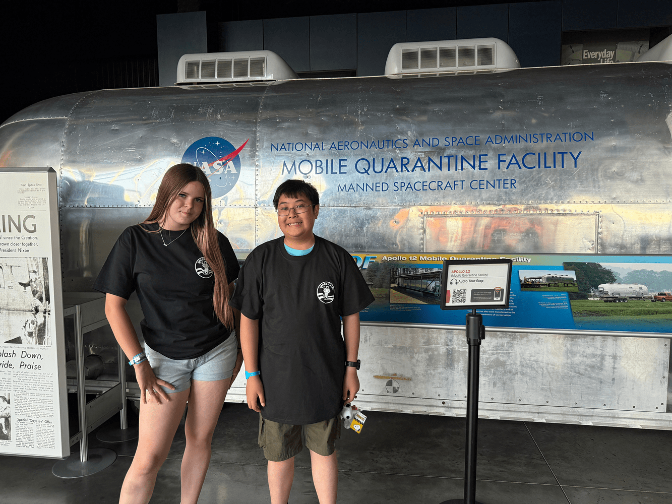 Esmae Hope Morton and Harry Yeung at the NASA Space Camp