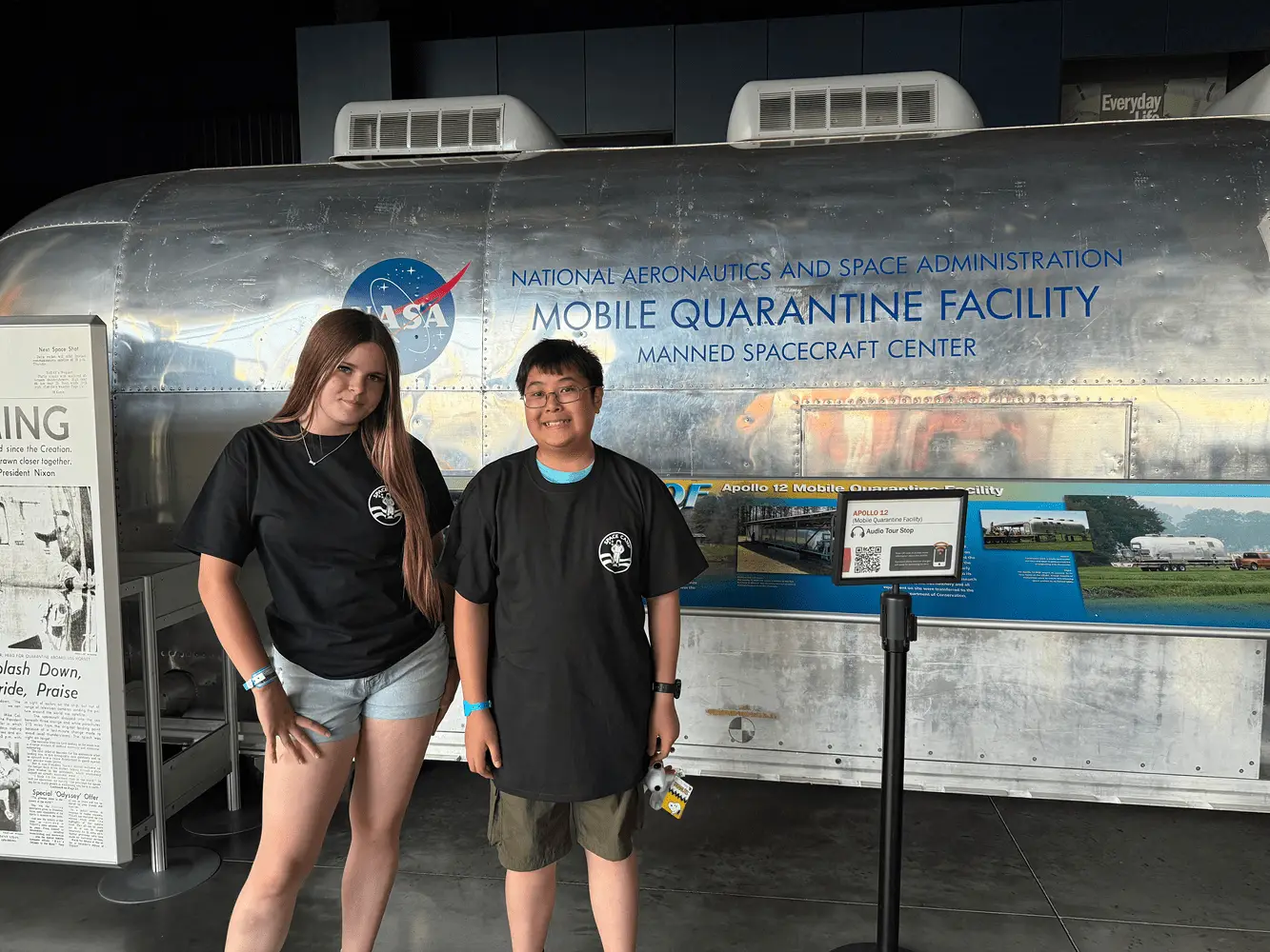 Esmae Hope Morton and Harry Yeung at the NASA Space Camp