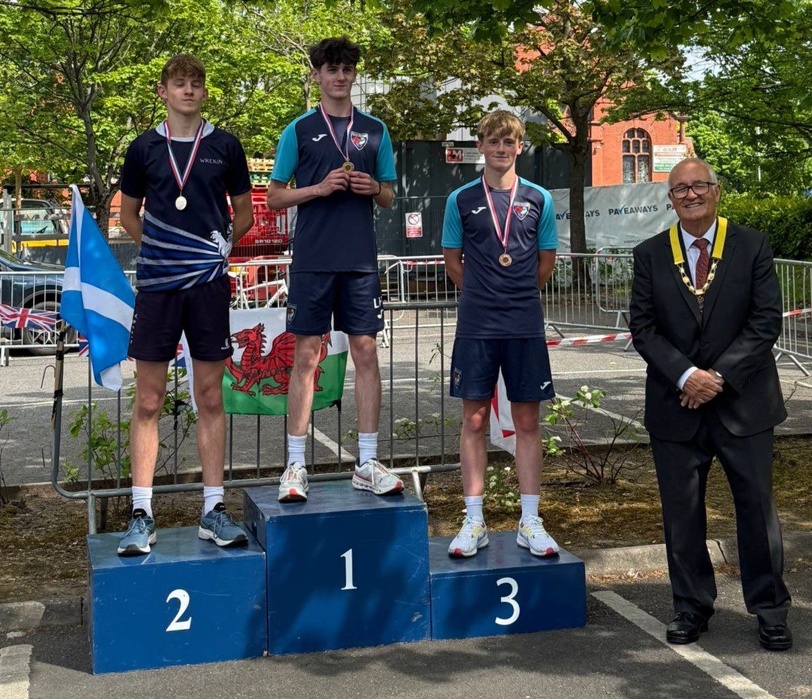 Lewis Howard and Eastwood Roberts on the podium