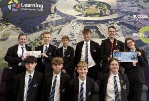 Hadley Learning Community students with their 'Ticket to Antarctica'