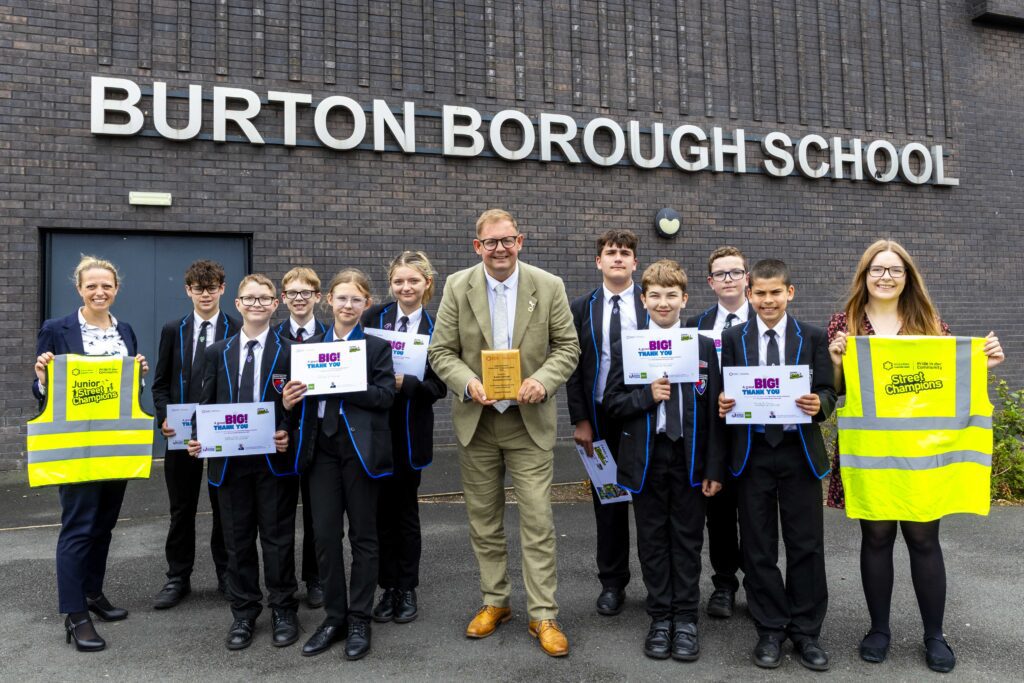 Burton Borough School retains its litter picking title